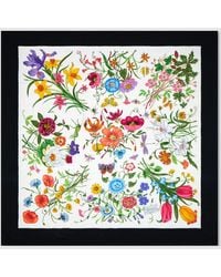 Gucci - Printed Silk Wool Shawl - Lyst