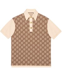 Gucci - Jumbo GG Cotton Silk Jacquard Polo - Lyst