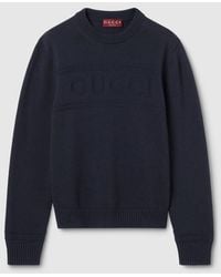Gucci - Knit Cotton Wool Jumper With Intarsia - Lyst