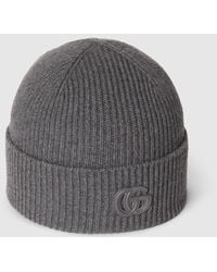 Gucci - Cashmere Hat With Patch - Lyst