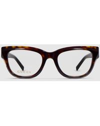 Gucci - Geometric Optical Frame - Lyst