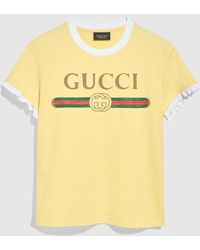 Gucci - Cotton Jersey T-Shirt With Print - Lyst