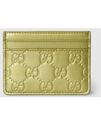 Gucci - Gg Emblem Card Case, Leather - Lyst