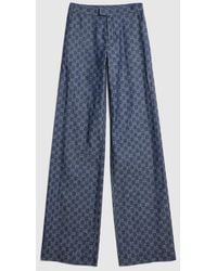 Gucci - Gg Cotton Denim Jacquard Pants, Size 40 It, Ready-To-Wear - Lyst