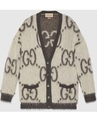 Gucci - Reversible GG Mohair Cardigan - Lyst