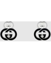 Gucci - Interlocking Enamel Cufflinks - Lyst