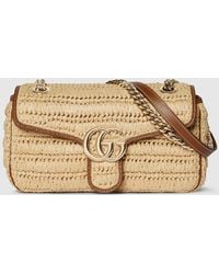 Gucci - Gg Marmont Woven Medium Shoulder Bag - Lyst