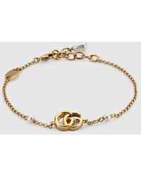 Gucci - GG Marmont Chain Bracelet With Charm - Lyst