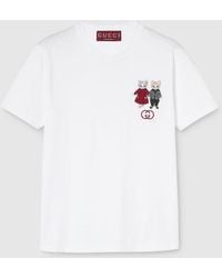 Gucci 日本限定 ヒグチユウコ クロップド Tシャツ, ホワイト, ウェア