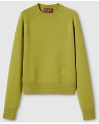 Gucci - Wool Cashmere Jumper With Embroidery - Lyst