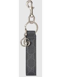 Gucci - ダブルG Gg キーチェーン, ブラック, Ggキャンバス - Lyst