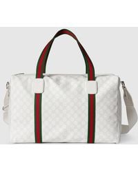Gucci - Medium Duffle Bag With Web - Lyst