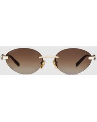 Gucci - Frameless Oval Sunglasses - Lyst