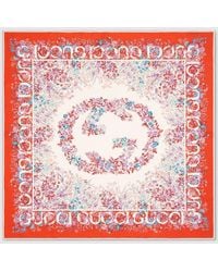 Gucci - Printed Silk Twill Carré - Lyst