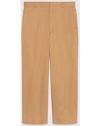 Gucci - Cotton Drill Trousers - Lyst