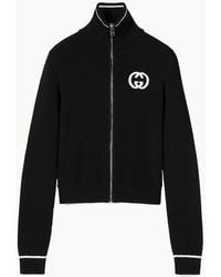 Gucci - Ribbed Zip Jacket With Intarsia, Size S, Ready-To-Wear - Lyst