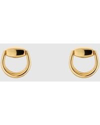 Gucci - Horsebit 18K Stud Earrings - Lyst