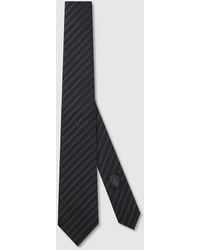 Gucci - Corbata Con Motivo De Cadena Y Gg Entrelazada - Lyst