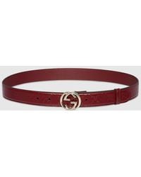 Gucci - Belt With Interlocking G Buckle, Size 75, Leather - Lyst