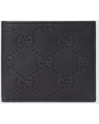 Gucci - Portafoglio Bi-fold Gommato Con GG - Lyst