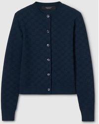 Gucci - Gg Fine Fabric Jacquard Cardigan - Lyst