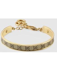 Gucci - Bangle Bracelet With Double G Charm - Lyst