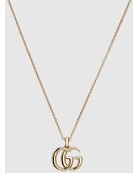 Gucci - Gg Marmont Pendant Necklace - Lyst
