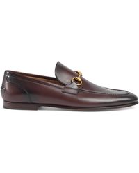 Gucci Jordan Horsebit-detail Leather Loafers - Brown