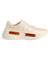 Gucci Rhyton Logo Leather Running Sneakers - Multicolour