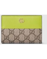 Gucci - ダブルG バイカラー コンチネンタルウォレット, グリーン, レザー - Lyst