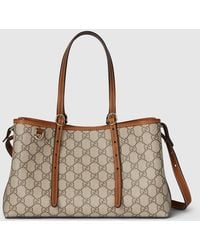 Gucci - Gg Emblem Medium Tote Bag, Gg Canvas - Lyst