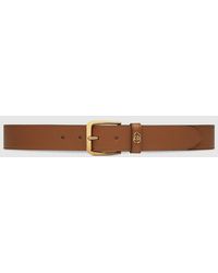 Gucci - Belt With Square Buckle And Interlocking G - Lyst