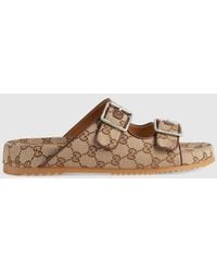 Gucci - Slide Sandal With Straps - Lyst