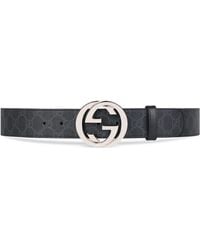 Gucci Gürtel aus GG Supreme mit GG Schnalle - Schwarz