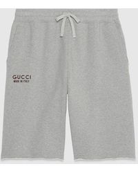 Gucci - Pantalón Corto de Algodón con Motivo - Lyst