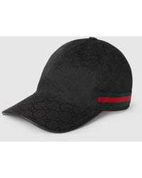 Gucci - Monogram-Pattern Striped-Trim Woven Cap - Lyst