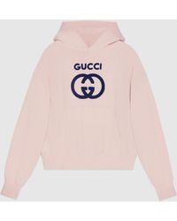 Gucci - インターロッキングg コットンジャージー スウェットシャツ, ピンク, ウェア - Lyst