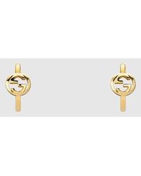 Gucci - Pendientes De Aro Interlocking De 18 Ct - Lyst