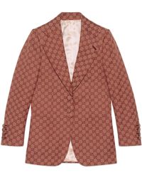 Gucci Damenjacke aus GG Canvas - Rot