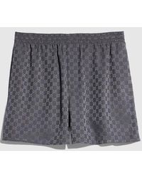 Gucci - Gg Silk Jacquard Shorts - Lyst