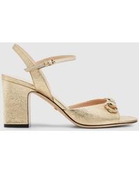 Gucci - Mid-Heel Sandal With Horsebit, Uk - Lyst