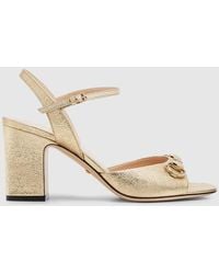 Gucci - Mid-Heel Sandal With Horsebit, Uk - Lyst