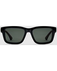 Gucci - Rectangular Frame Sunglasses - Lyst