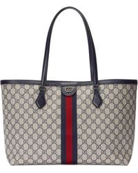 Gucci Cabas gg ophidia taille moyenne - Bleu