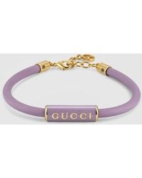 Gucci - Bracciale Con Logo Smaltato, Taglia - Lyst