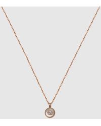 Gucci - Interlocking Diamond 18K Necklace - Lyst