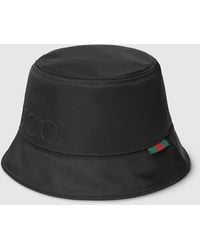 Gucci - Nylon Bucket Hat With Logo, Size M, , Nylon - Lyst