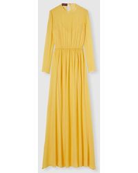 Gucci - Long Silk Georgette Dress - Lyst