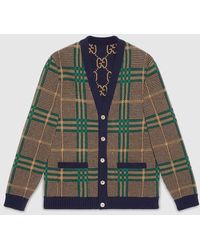 Gucci - Reversible Knit Wool Cardigan - Lyst