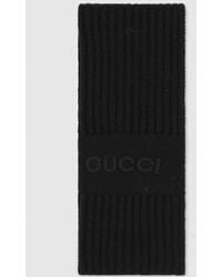 Gucci - Bufanda De Lana Y Cashmere Con Bordado - Lyst